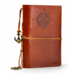 Travel Vintage Journal Pu Leather Cover Blank Notebook