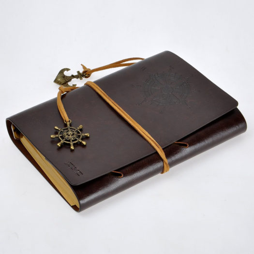Travel Vintage Journal Pu Leather Cover Blank Notebook