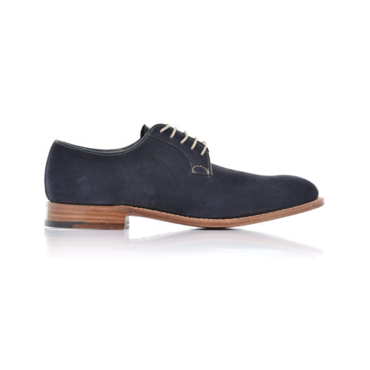 Dunhill Derby Suede Navy Blue