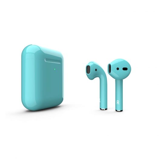 Customized Apple AirPods Glossy Caribbean Blue