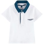 Aston Martin Kids Logo Print Polo Shirt