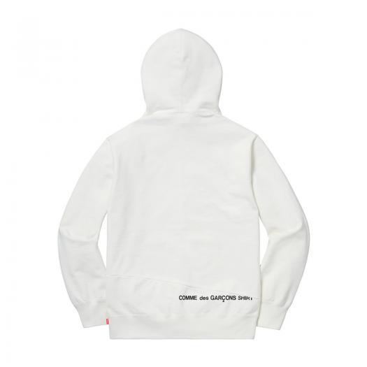 Supreme Comme Des Garcons Box Logo Hooded Sweatshirt White