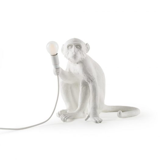 Seletti The Monkey Lamp White Sitting Version