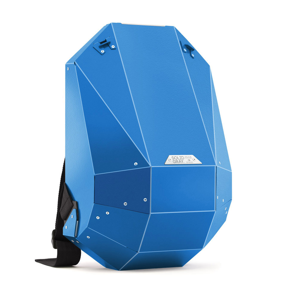 Hard-Shell Polymer Backpack Matte BlueHard-Shell Polymer Backpack Matte ...