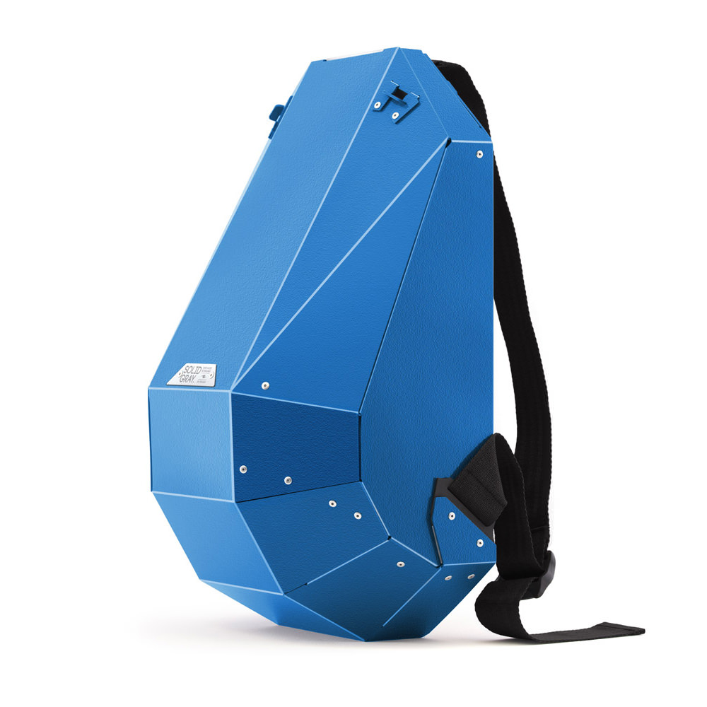 Hard-Shell Polymer Backpack Matte Blue - OFour