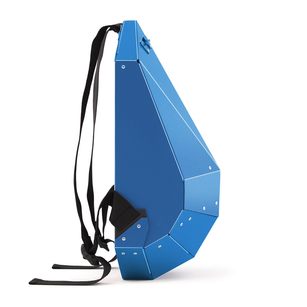 Hard-Shell Polymer Backpack Matte BlueHard-Shell Polymer Backpack Matte ...