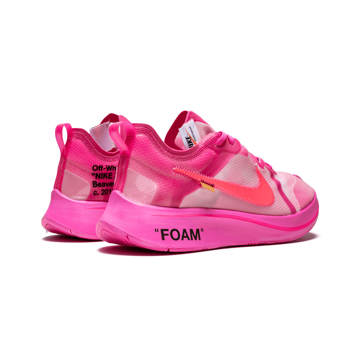 nike x off white zoom fly tulip pink
