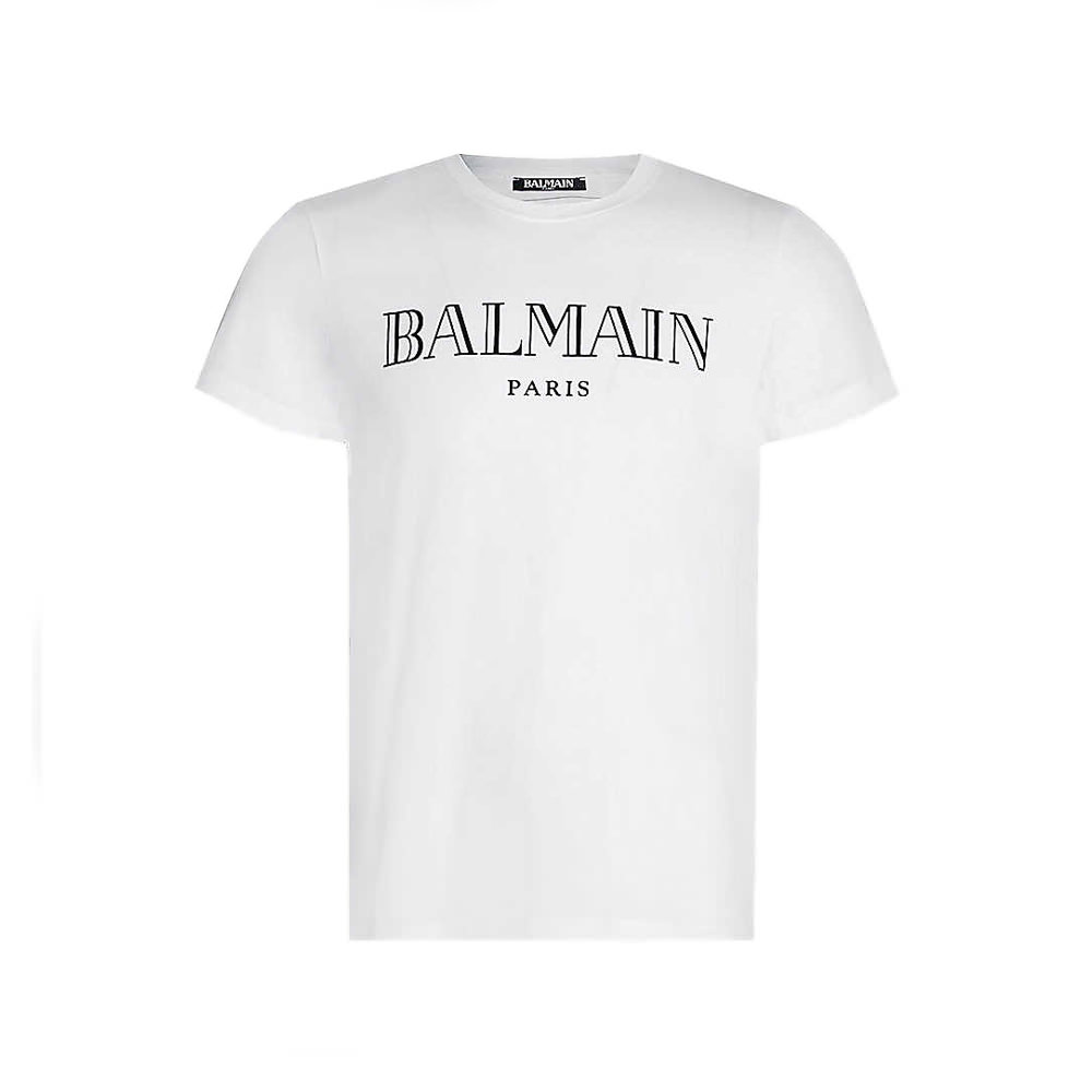 Balmain Paris Logo T-Shirt WhiteBalmain Paris Logo T-Shirt White - OFour