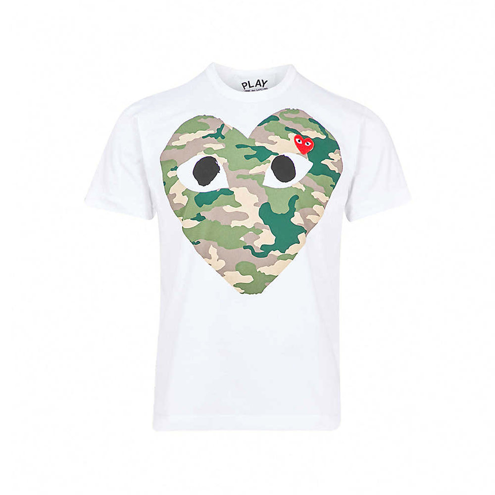 comme des garcons camo shirt