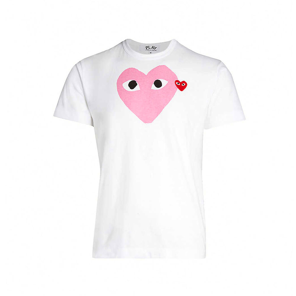 comme de garcon shirt with heart