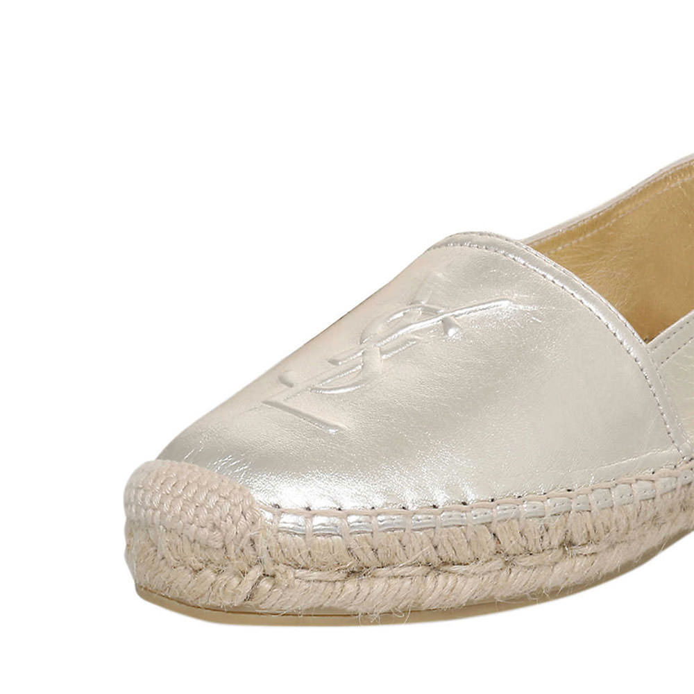 saint laurent leather espadrille