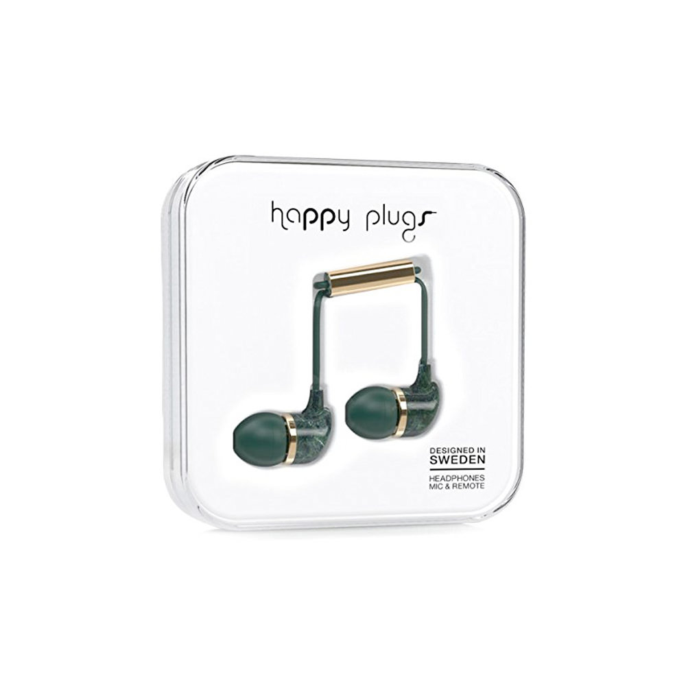 Happy Plugs Wired Earbud Deluxe Earphones – Jade Green