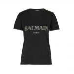 Balmain Metallic Logo T-Shirt Black