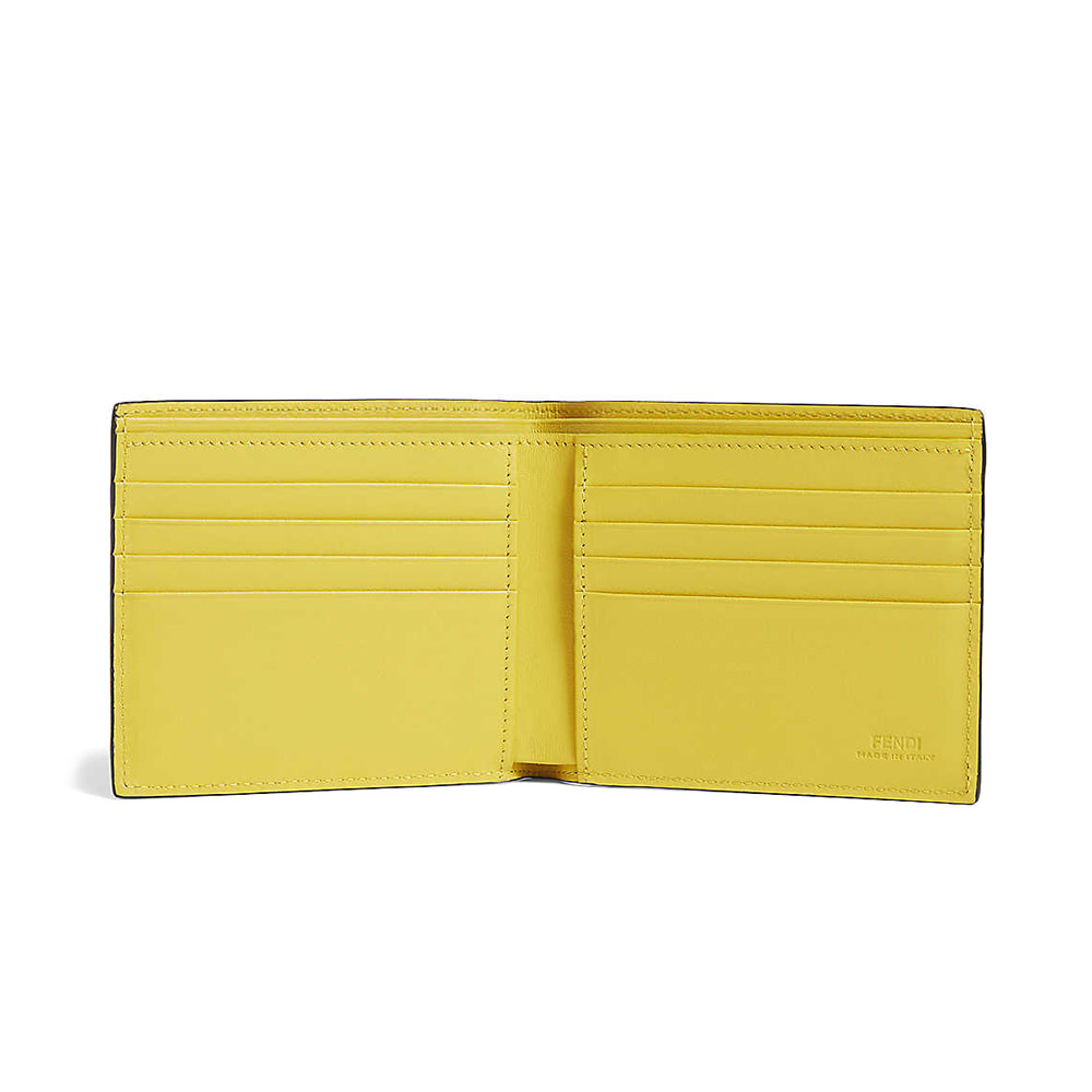 fendi yellow eyes wallet