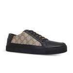 GUCCI Common GG Supreme Leather and Canvas Trainers