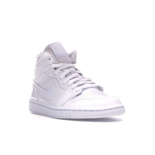 Jordan 1 Mid Triple White For Women