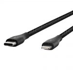BOOST↑CHARGE™ USB-C™ Cable with Lightning Connector + Strap Black