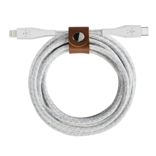 BOOST↑CHARGE™ USB-C™ Cable with Lightning Connector + Strap White