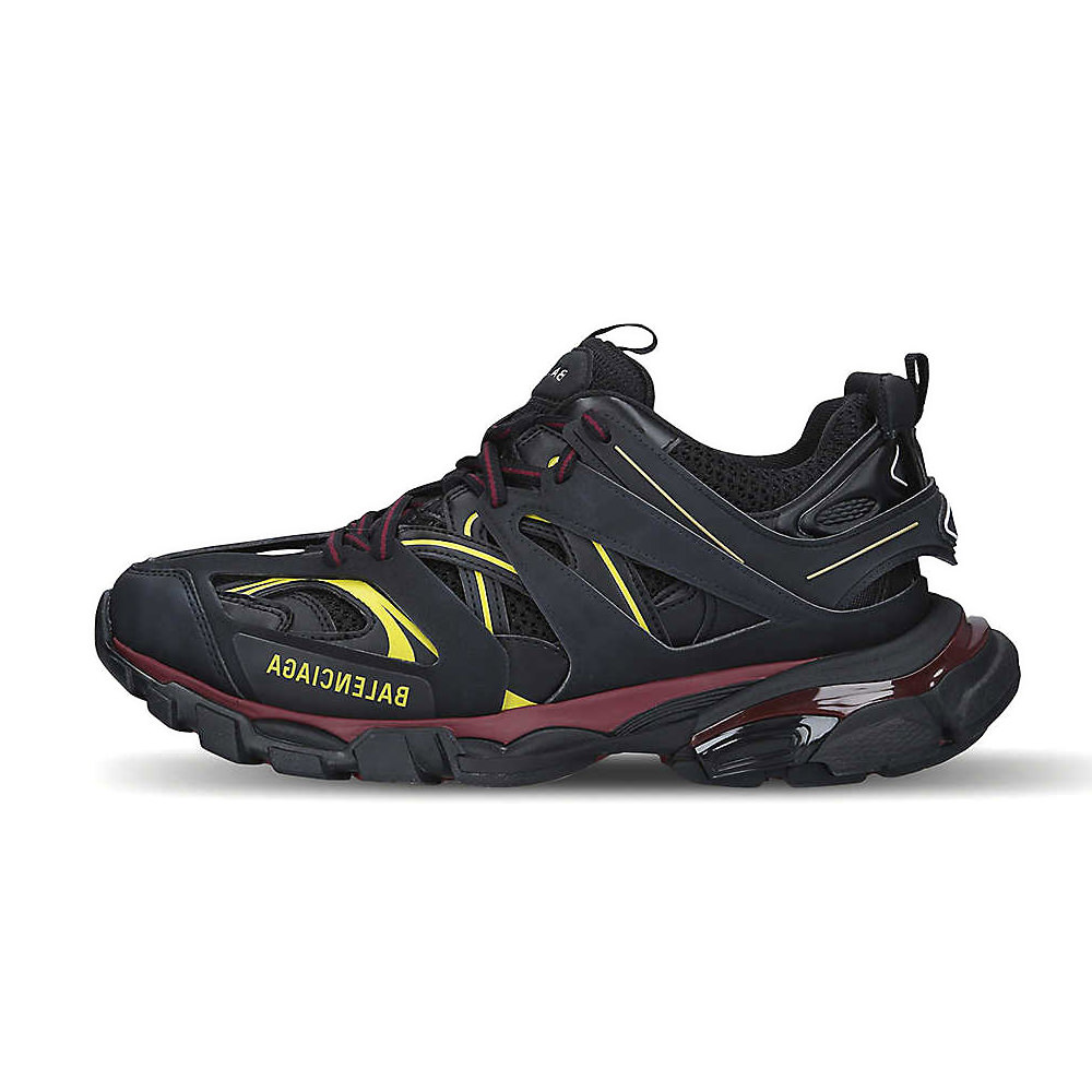 balenciaga track trainer black red
