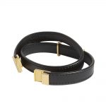 _SAINT-LAURENT-Logo-leather-wrap-bracelet-2