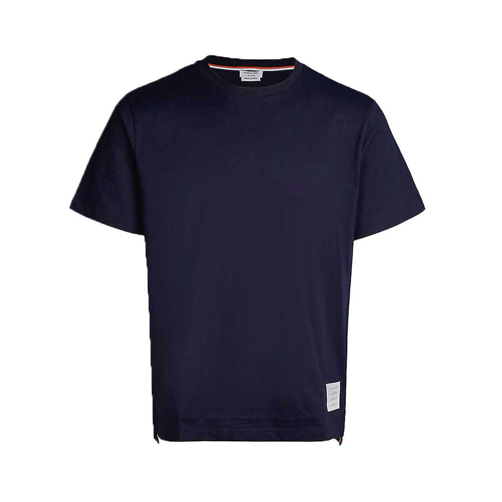 Stripe Trimmed Cotton Jersey T-shirt By Thom Browne