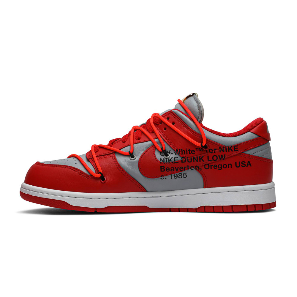 Dunk low clearance off-white university red