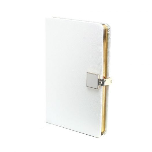White & Gold Notebook by Addison Ross