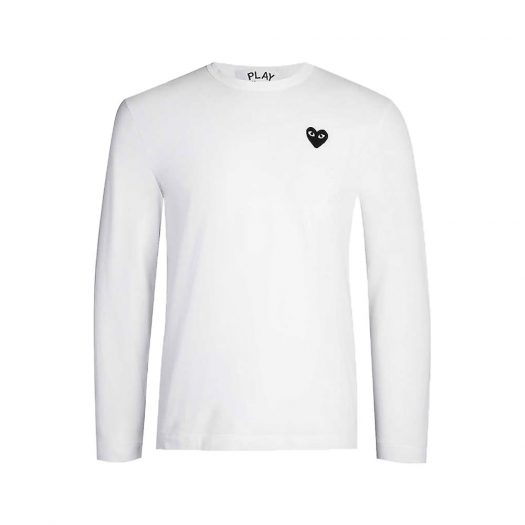 Comme Des Garcons Heart-appliquéd Cotton-jersey T-shirt White