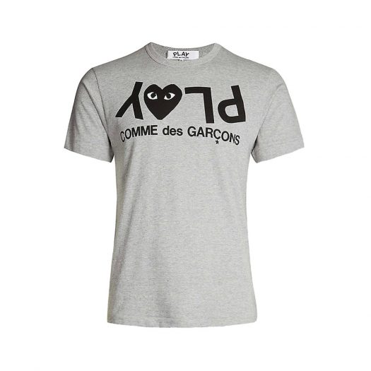Comme Des Garcons Reverse Logo Print Cotton-jersey T-shirt Grey