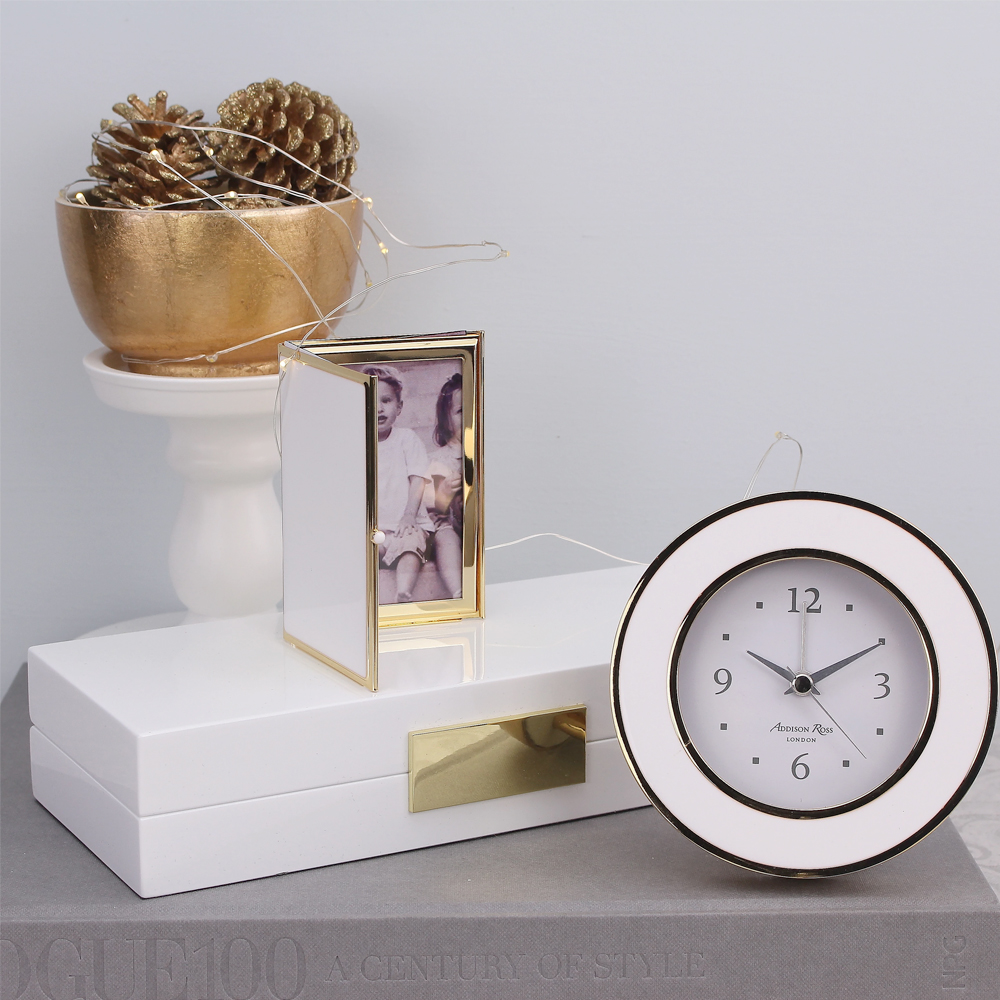 White Lacquer Box with Gold by Addison RossWhite Lacquer Box with Gold