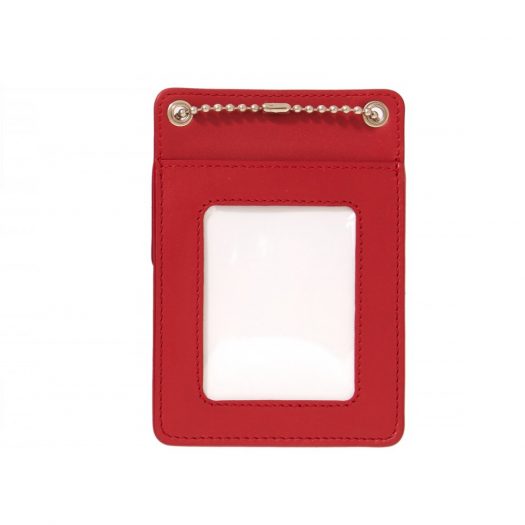 Supreme Leather ID Holder + Wallet Red