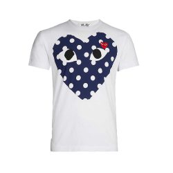 comme des garcons mens white t shirt