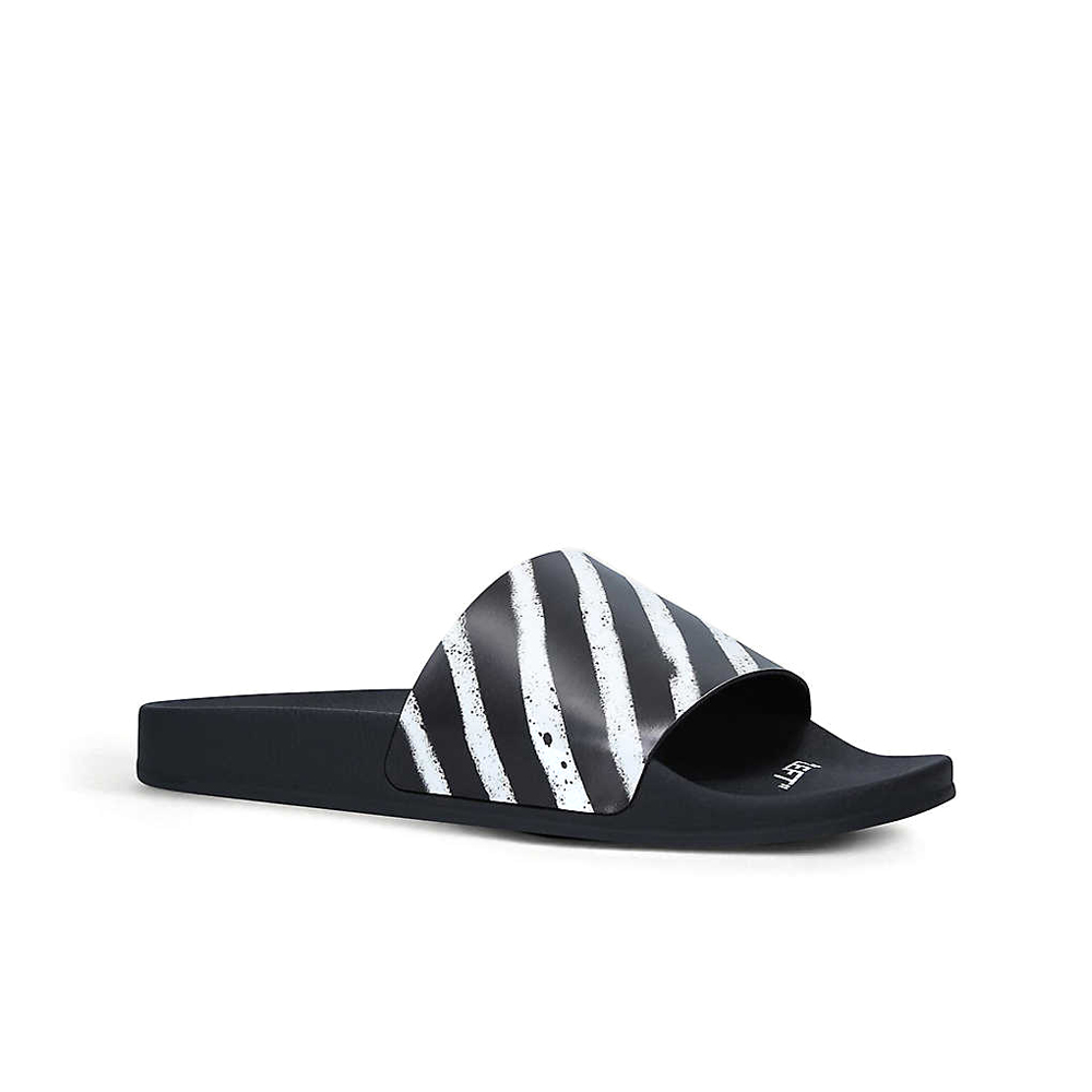 black and white striped sliders