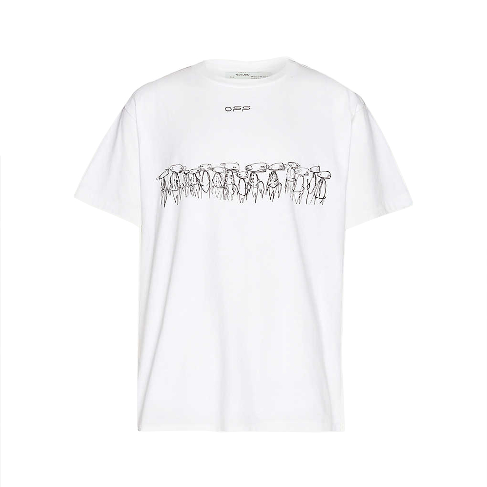Futura Atoms Cotton Jersey Oversized T-shirt By Off White