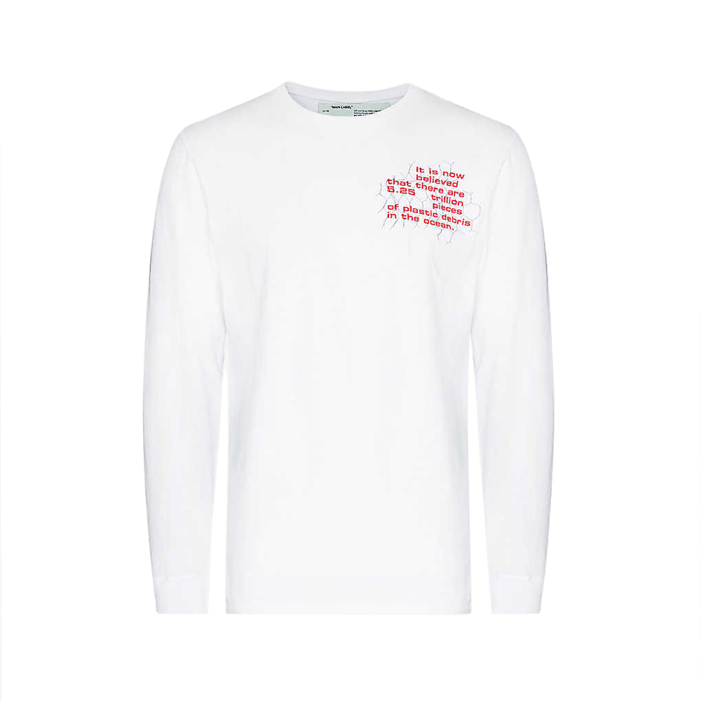 Ocean Debris Long Sleeved Cotton Jersey T-shirt By Off White