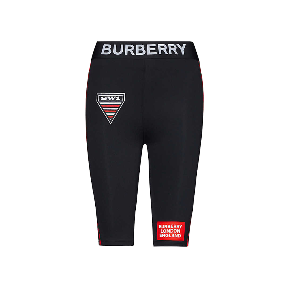 burberry logo stretch jersey shorts