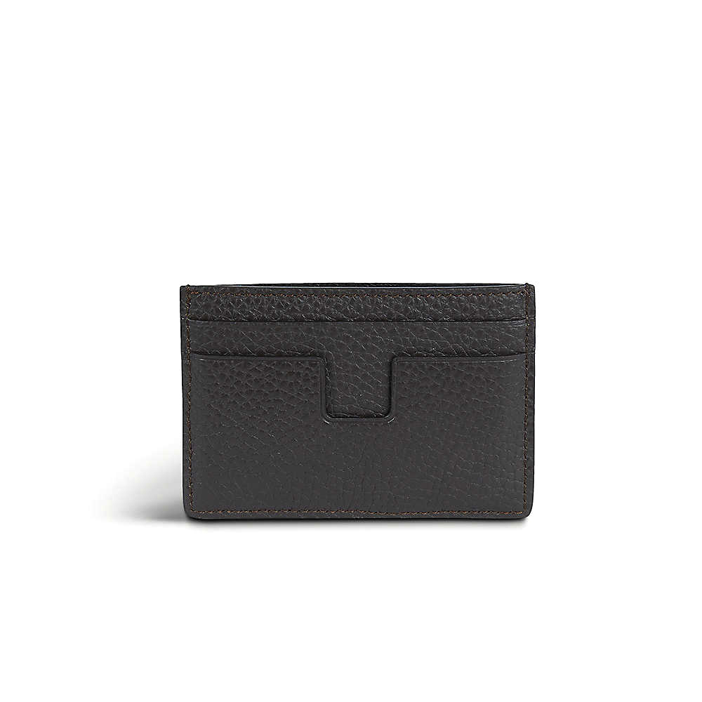 Tom Ford Grained Leather Card Holder Dark ChocolateTom Ford Grained Leather  Card Holder Dark Chocolate - OFour