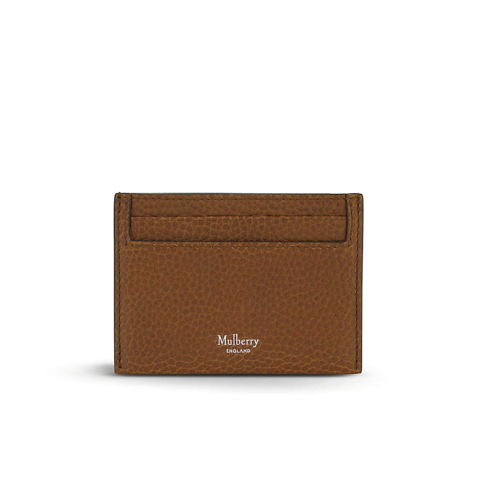 Mulberry Grained Leather Card Holder OakMulberry Grained Leather Card