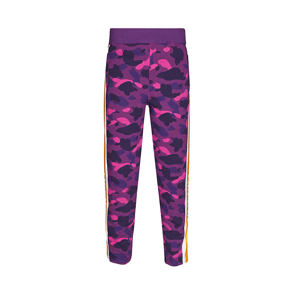 BAPE Cotton Jersey Jogging Bottoms Purple