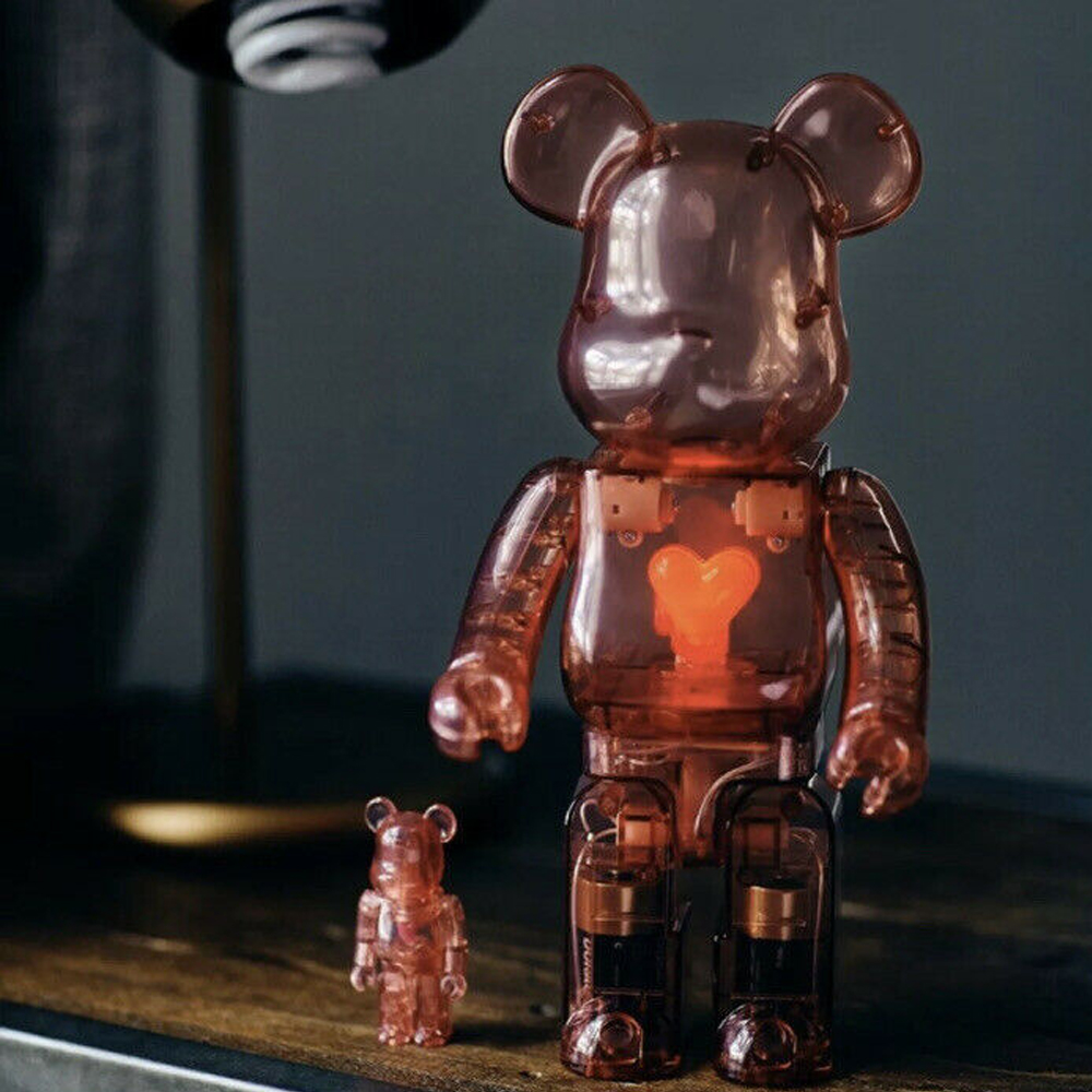 Bearbrick x Emotionally Unavailable Red Heart 100% & 400% Set