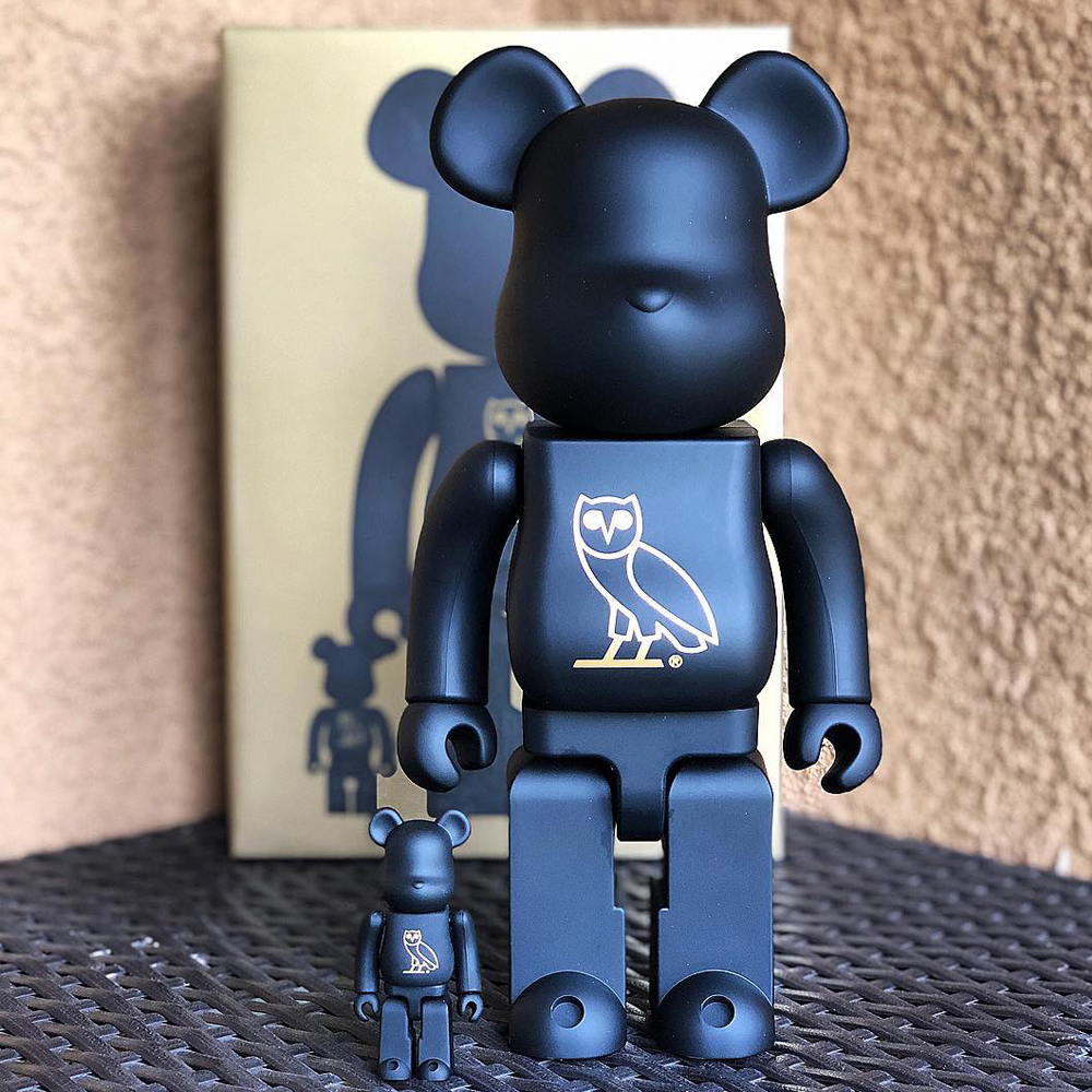 Bearbrick x OVO OG Owl 100% & 400% Collectible Set BlackBearbrick