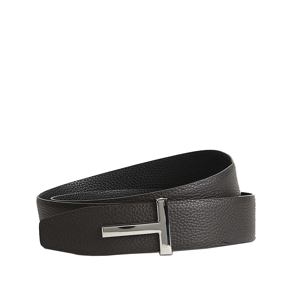 TOM FORD logo-buckle leather belt - Black