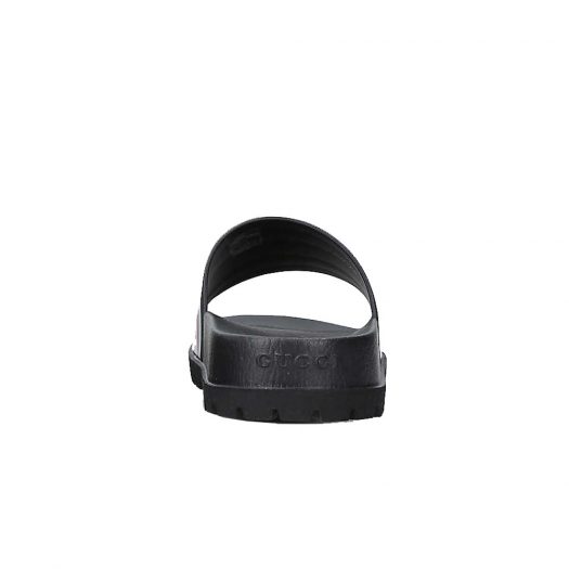 Gucci Pursuit Striped Rubber Sliders