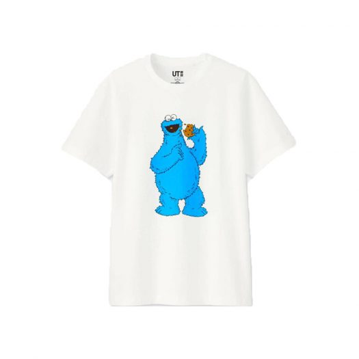 KAWS x Uniqlo x Sesame Street Cookie Monster Tee White