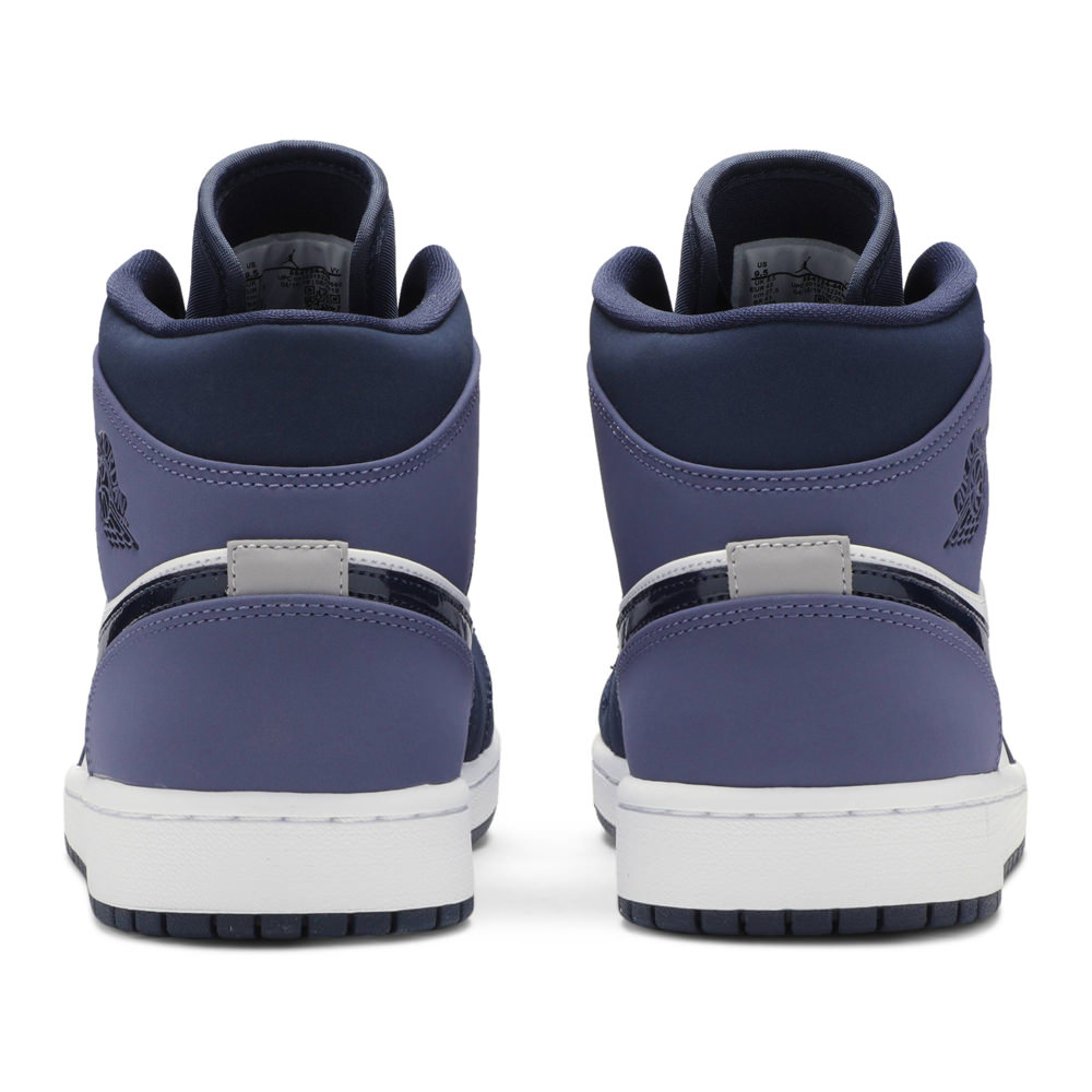 jordan nike men's air 1 mid obsidian sanded purple