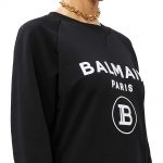 Balmain Logo-print Cotton-jersey Sweatshirt