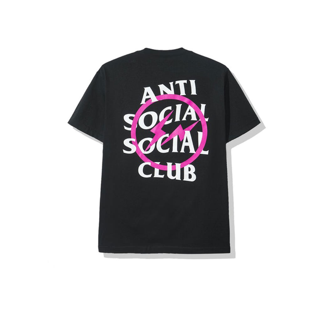 Anti Social Social Club x Fragment Pink Bolt Tee (FW19) BlackAnti ...