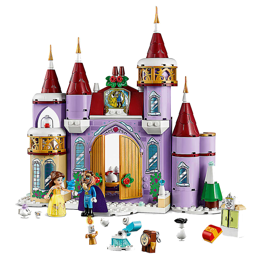 lego belle's castle winter celebration