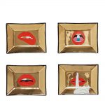 Jonathan Adler Full Dose Petite Porcelain Tray Set Of Four