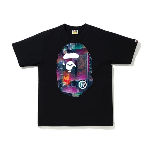 Bape Neon Tokyo Big Ape Head Tee Black